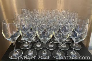 Beautiful Set of 25 Wine Glasses    